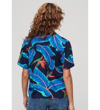 Superdry Camicia da spiaggia blu scuro