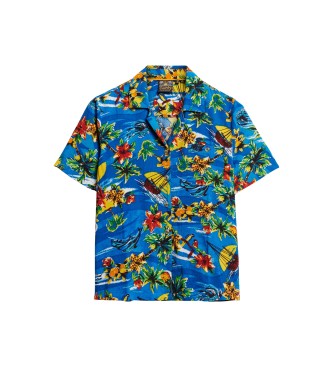 Superdry Camisa Beach Resort azul