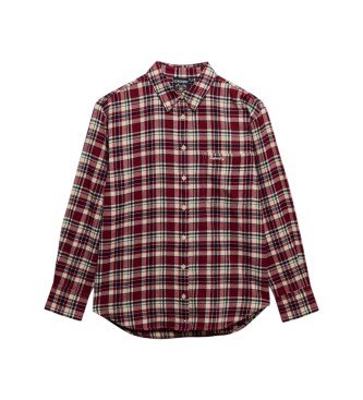 Superdry Chemise Check Flannel Relaxed bordeaux