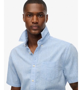 Superdry Camisa City Cotton Linen azul