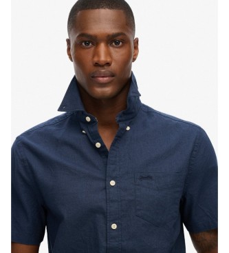 Superdry Navy Linen City Shirt