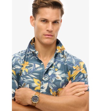 Superdry Blue Hawaiian print shirt
