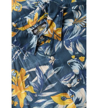 Superdry Blue Hawaiian print shirt