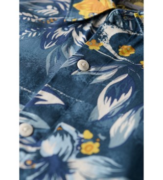 Superdry Blue Hawaiian print shirt