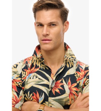 Superdry Navy Hawaiian print shirt