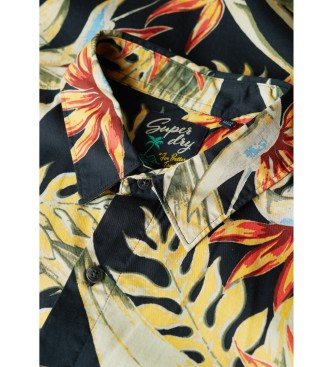 Superdry Navy Hawaiian print shirt