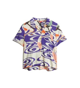 Superdry Camicia con logo vintage Beach Resort Blu