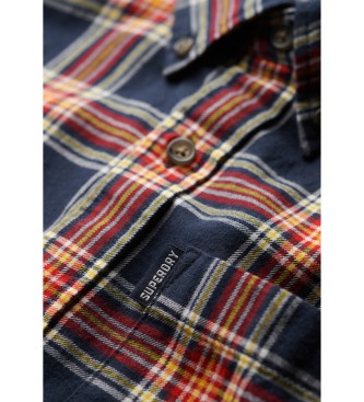 Superdry Vintage navy checked shirt