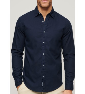 Superdry Organic cotton overdyed navy shirt