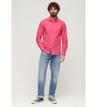 Superdry Overdyed pink skjorte i kologisk bomuld