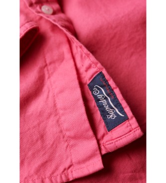 Superdry Rožnata srajca iz organskega bombaža s prebarvanjem