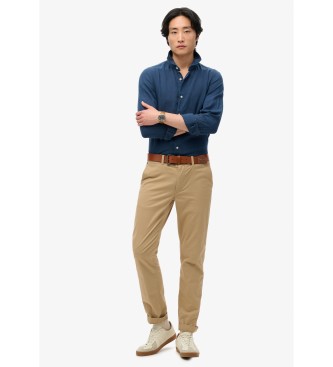 Superdry Camisa de linho de frias azul-marinho