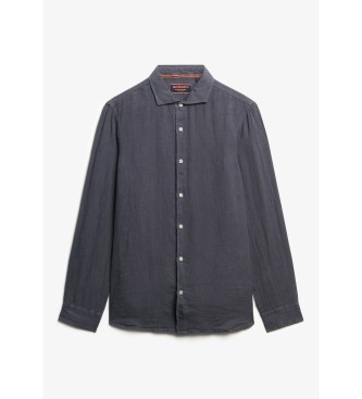 Superdry Camisa de linho de frias cinzenta