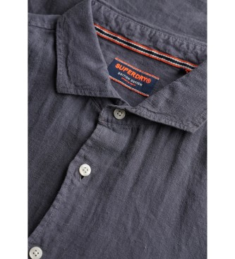 Superdry Camisa de linho de frias cinzenta