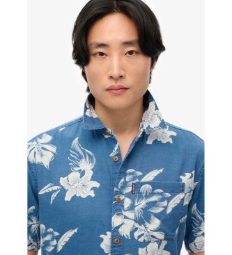 Superdry Loom blaues Hemd