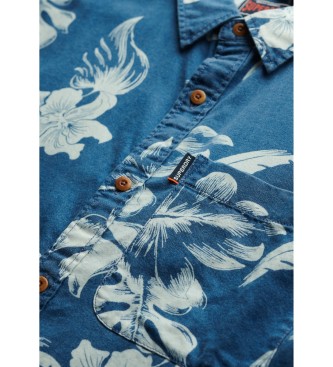 Superdry Loom blaues Hemd