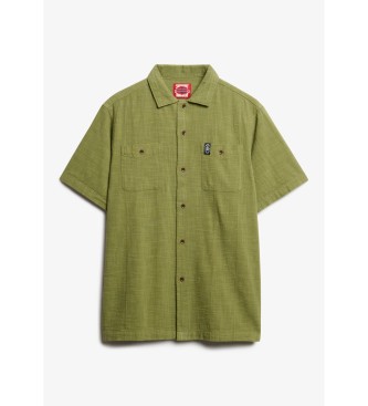 Superdry Maglietta a maniche corte con trama verde Merchant Store