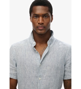 Superdry Kurzrmeliges Leinenhemd Vacation grau
