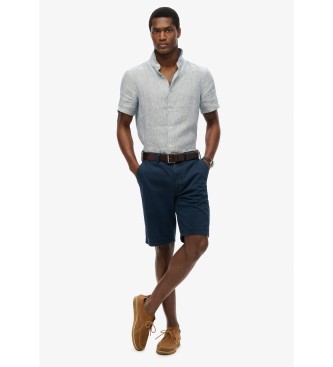 Superdry Kurzrmeliges Leinenhemd Vacation grau