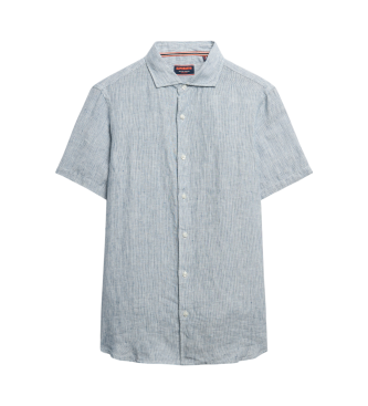 Superdry Kurzrmeliges Leinenhemd Vacation grau