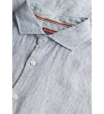 Superdry Kurzrmeliges Leinenhemd Vacation grau