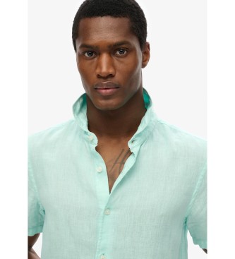 Superdry Kurzrmeliges Leinenhemd Vacation grn