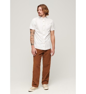 Superdry Biała koszula z krótkim rękawem Merchant Store