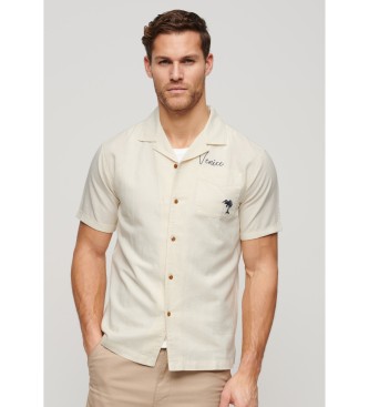 Superdry Resort kortrmad skjorta off-white