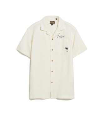 Superdry Resortowa koszulka z krótkim rękawem off-white
