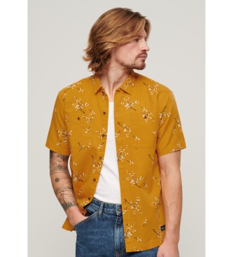 Superdry Camisa de praia de manga curta amarela