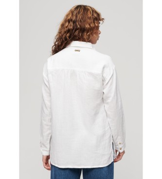 Superdry Camisa de praia branca comprida