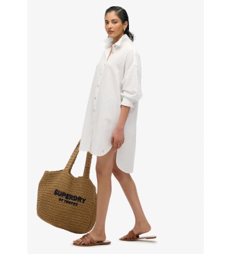 Superdry Camicia lunga bianca da spiaggia di Ibiza