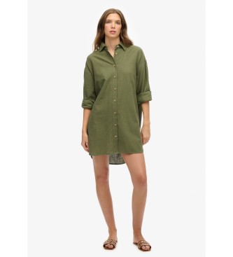 Superdry Camicia da spiaggia lunga verde Ibiza