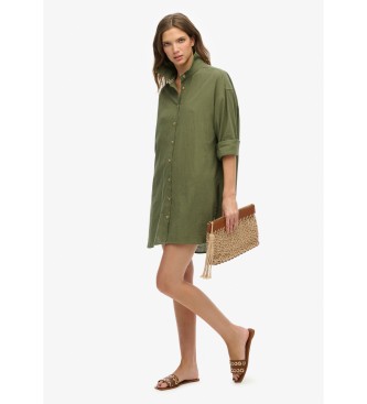 Superdry Camicia da spiaggia lunga verde Ibiza