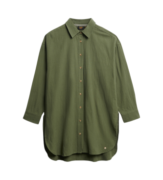 Superdry Camicia da spiaggia lunga verde Ibiza