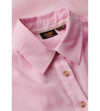 Superdry Camicia da spiaggia lunga rosa Ibiza