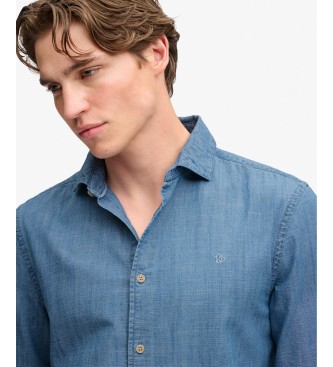 Superdry Chemise Essentials Chambray bleue
