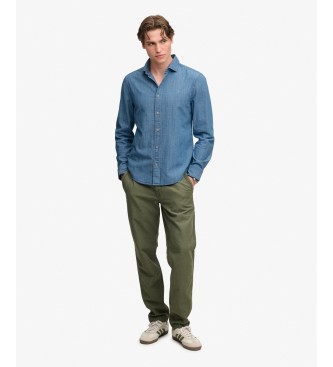 Superdry Chemise Essentials Chambray bleue