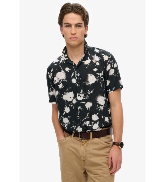Superdry Bedrucktes Kurzarmhemd schwarz