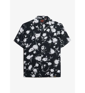 Superdry Bedrucktes Kurzarmhemd schwarz