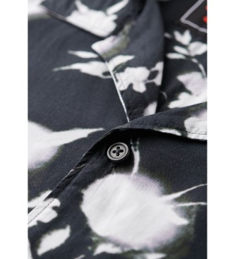 Superdry Bedrucktes Kurzarmhemd schwarz