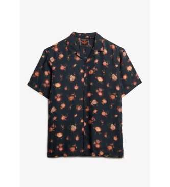 Superdry Bedrucktes Kurzarmhemd schwarz
