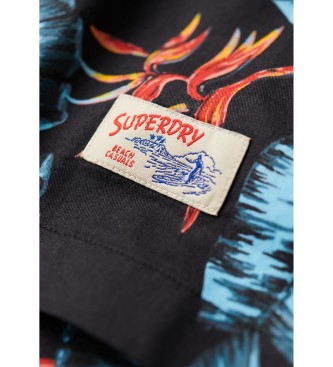 Superdry Hawaiiskjorta marinbl