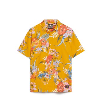 Superdry Camisa hawaiana amarillo