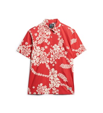 Superdry Camisa hawaiana rojo