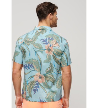 Superdry Blauw Hawaiiaans shirt
