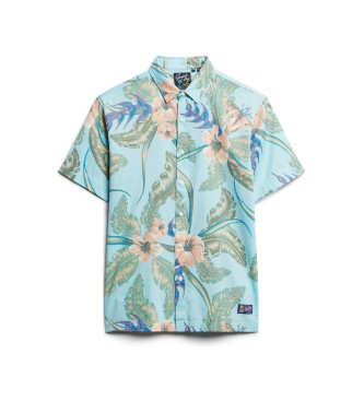 Superdry Camisa hawaiana azul