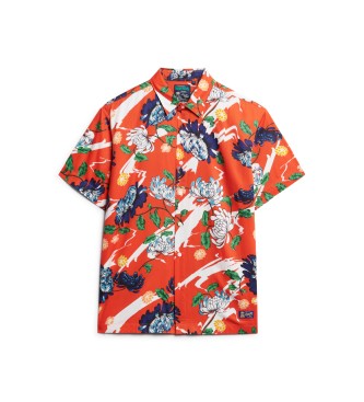 Superdry Hawaiian short sleeve shirt red