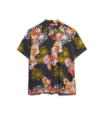 Superdry Hawaiian resort shirt zwart
