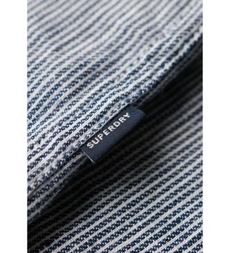 Superdry Camisa informal de lino Studios azul